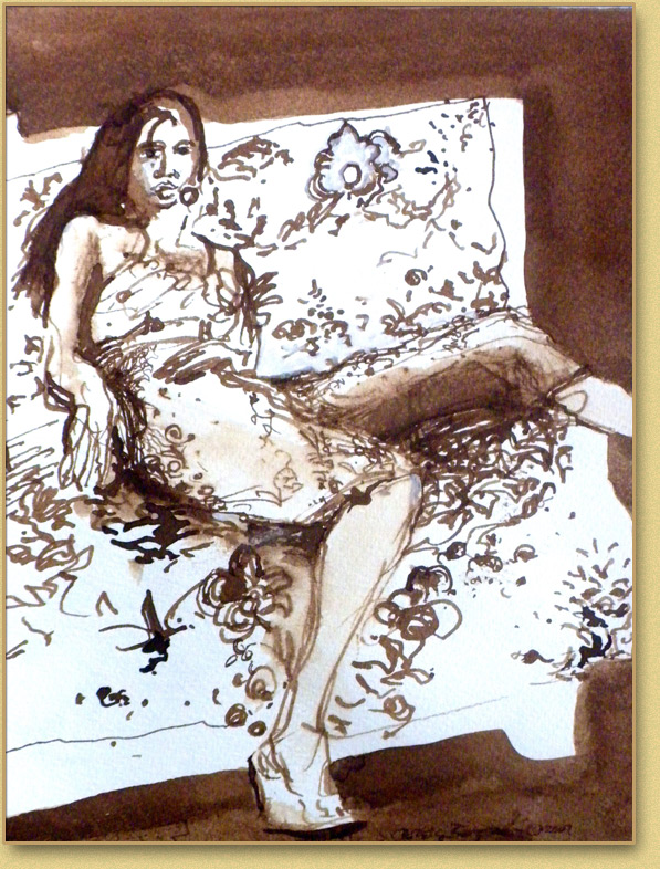 Model on a Couch